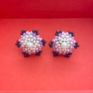 Hand Beaded Chaquira Earrings